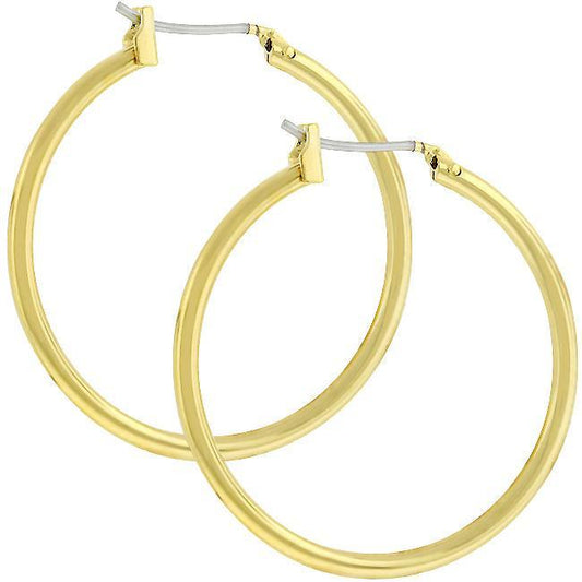 Golden Hoop Earrings freeshipping - Higher Class Elegance