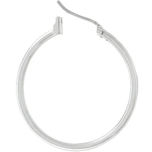 Silvertone Finish Hoop Earrings freeshipping - Higher Class Elegance