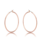 45mm Rose Gold Plated Hoop Earrings freeshipping - Higher Class Elegance