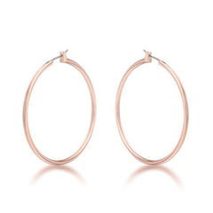 45mm Rose Gold Plated Hoop Earrings freeshipping - Higher Class Elegance