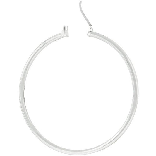 Large Silvertone Finish Hoop Earrings freeshipping - Higher Class Elegance