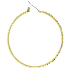 2 Inch Goldtone Crystal Hoop Earrings freeshipping - Higher Class Elegance