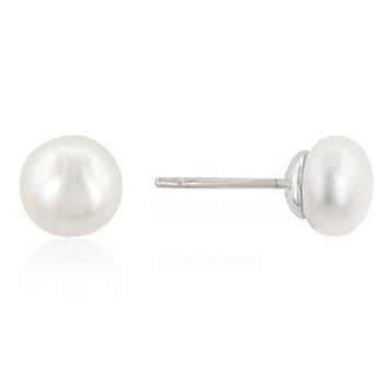 Sterling Silver Pearl Earrings freeshipping - Higher Class Elegance