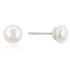 Sterling Silver Pearl Earrings freeshipping - Higher Class Elegance