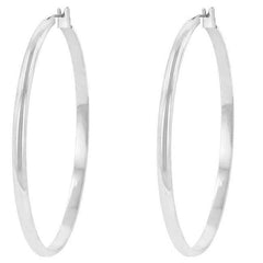 Classic Hoop (Rhodium Plated) freeshipping - Higher Class Elegance