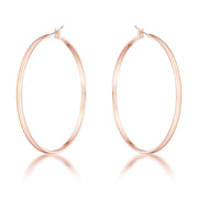 55mm Rose Gold Plated Classic Hoop Earrings freeshipping - Higher Class Elegance