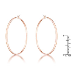55mm Rose Gold Plated Classic Hoop Earrings freeshipping - Higher Class Elegance