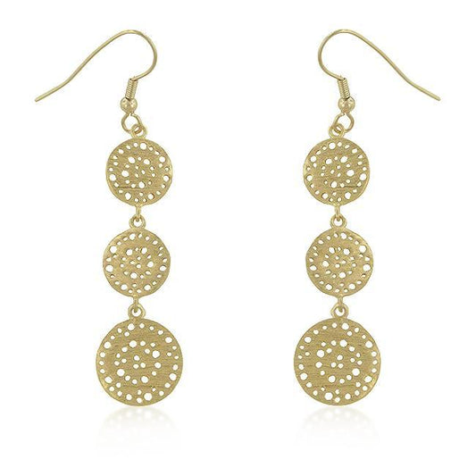 Golden Filigree Circle Earrings freeshipping - Higher Class Elegance