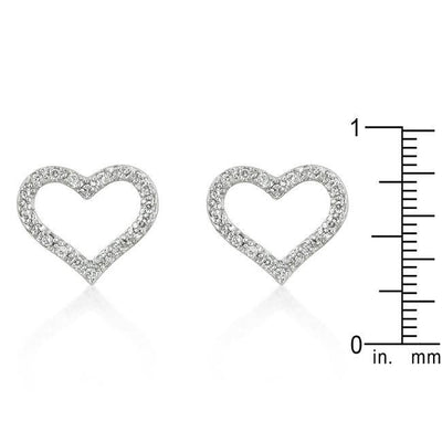 Open Heart Cubic Zirconia Earrings freeshipping - Higher Class Elegance