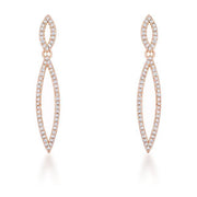 Sara 1.2ct CZ Rose Gold Delicate Double Teardrop Drop Earrings freeshipping - Higher Class Elegance