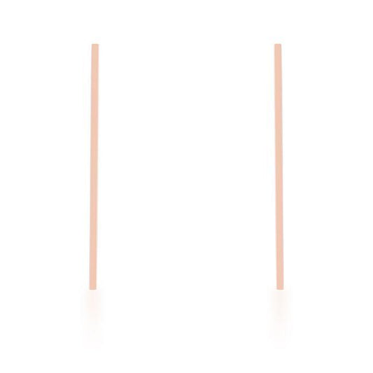 Carolee Rose Gold Stainless Steel Long Line Drop Earrings freeshipping - Higher Class Elegance