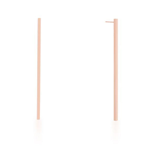 Carolee Rose Gold Stainless Steel Long Line Drop Earrings freeshipping - Higher Class Elegance