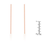 Carolee Rose Gold Stainless Steel Long Line Drop Earrings freeshipping - Higher Class Elegance