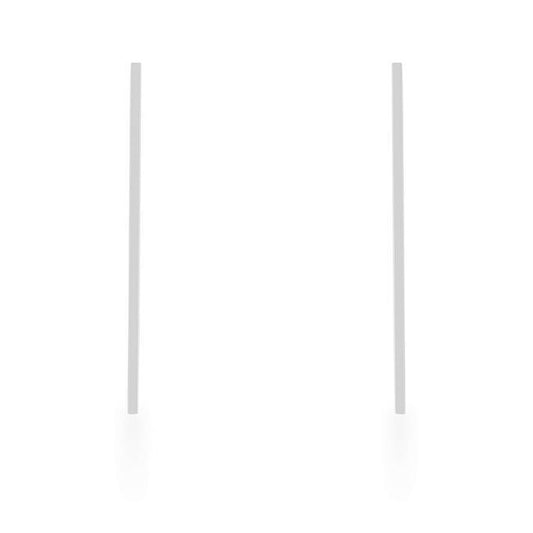 Carolee Rhodium Stainless Steel Long Line Drop Earrings freeshipping - Higher Class Elegance