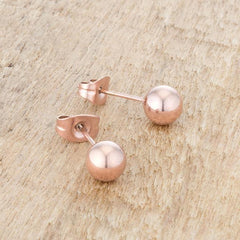 Tanya Rose Gold Sphere Stud Earrings freeshipping - Higher Class Elegance