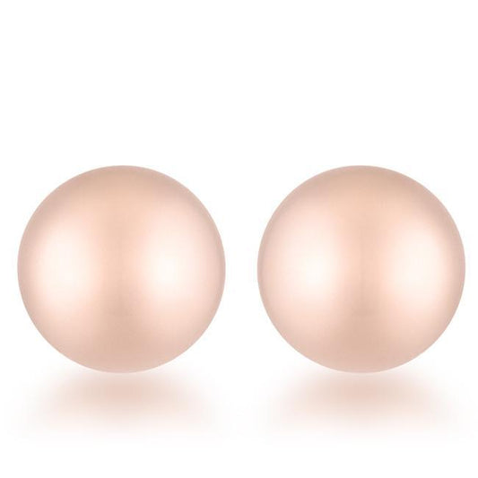 Julia Rose Gold Sphere Stud Earrings freeshipping - Higher Class Elegance