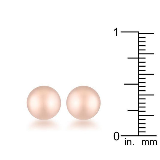 Julia Rose Gold Sphere Stud Earrings freeshipping - Higher Class Elegance