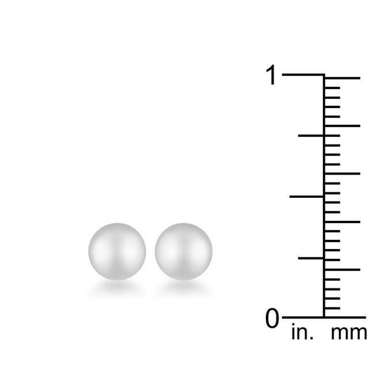 Tina Rhodium Sphere Stud Earrings freeshipping - Higher Class Elegance