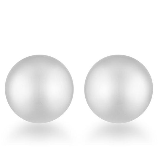 Julie Rhodium Sphere Stud Earrings freeshipping - Higher Class Elegance