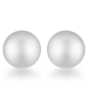 Julie Rhodium Sphere Stud Earrings freeshipping - Higher Class Elegance