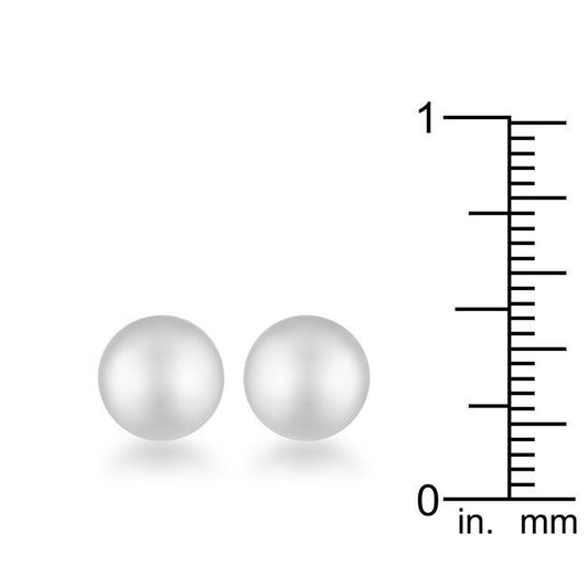 Julie Rhodium Sphere Stud Earrings freeshipping - Higher Class Elegance