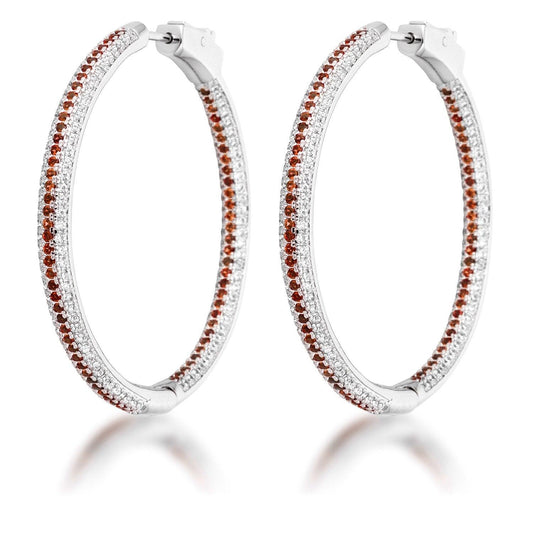 Orange Micro Pave CZ Hoops freeshipping - Higher Class Elegance