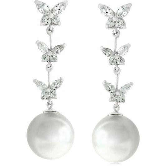Butterfly Pearl Dangle freeshipping - Higher Class Elegance