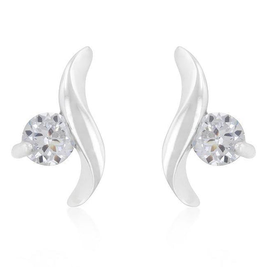 Twisting Solitaire Cubic Zirconia Earrings freeshipping - Higher Class Elegance
