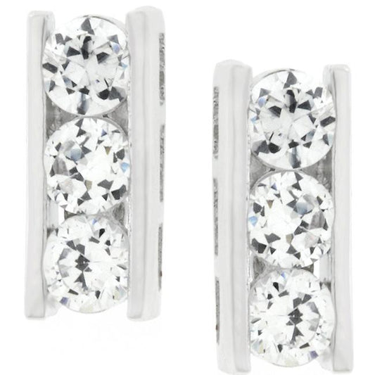 Cubic Zirconia Slate Stud Earrings freeshipping - Higher Class Elegance