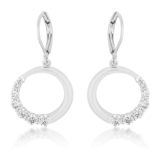 Graduated Cubic Zirconia Circle Earrings freeshipping - Higher Class Elegance