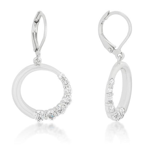 Graduated Cubic Zirconia Circle Earrings freeshipping - Higher Class Elegance