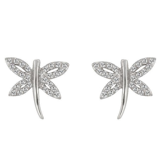 Cubic Zirconia Dragonfly Earrings freeshipping - Higher Class Elegance