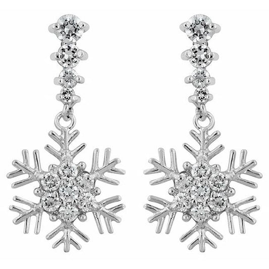 Snowflake Drop Earrings freeshipping - Higher Class Elegance