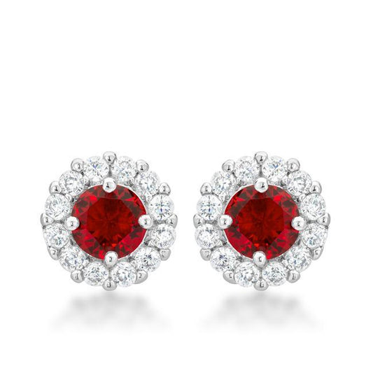 Bella Bridal Earrings in Ruby Red freeshipping - Higher Class Elegance