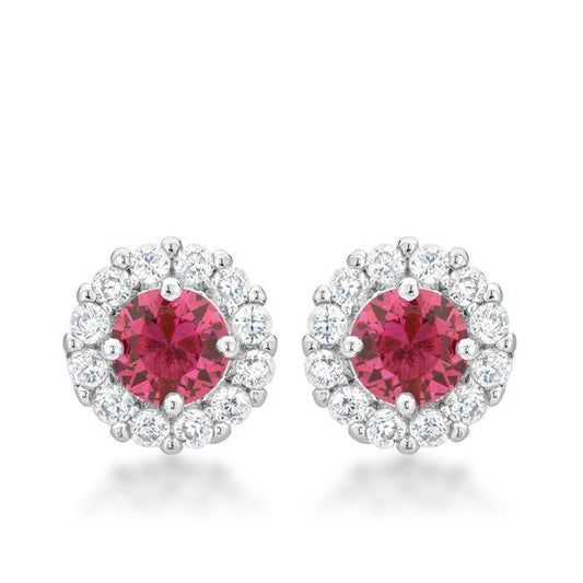 Bella Bridal Earrings in Pink freeshipping - Higher Class Elegance