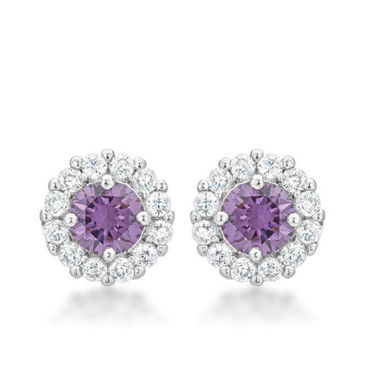 Bella Bridal Earrings in Purple freeshipping - Higher Class Elegance