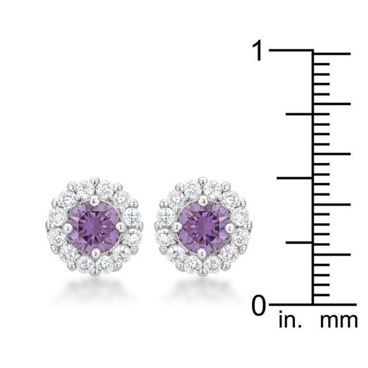 Bella Bridal Earrings in Purple freeshipping - Higher Class Elegance