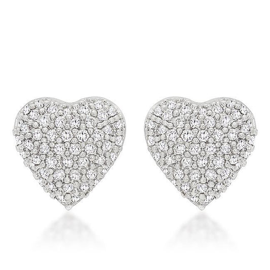 Special Pave Heart Earrings freeshipping - Higher Class Elegance