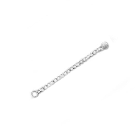 2.25" Sterling Silver Extender Chains with 4mm Stardust Bead End (Pack of 2) freeshipping - Higher Class Elegance