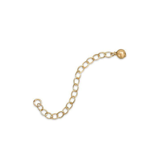 2" 14/20 Gold Filled Extender Chains with 4mm Bead End (Pack of 2) freeshipping - Higher Class Elegance