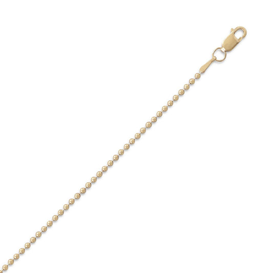 14/20 Gold Filled Bead Chain (1.5mm) freeshipping - Higher Class Elegance