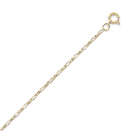 14/20 Gold Filled Figaro Chain Necklace (1.8mm) freeshipping - Higher Class Elegance