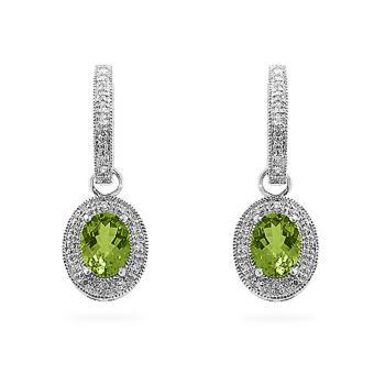 Peridot Dangles in White Gold freeshipping - Higher Class Elegance