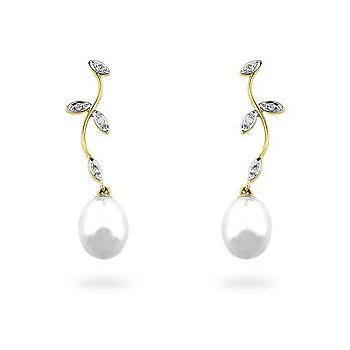 Pearl & Diamond Earrings freeshipping - Higher Class Elegance