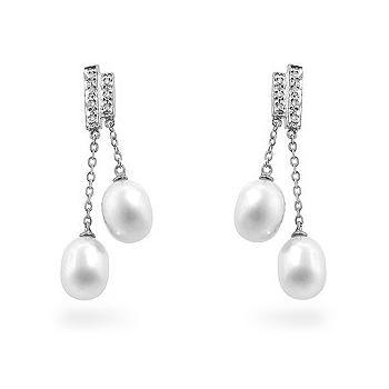 Pearl Diamond Dangles freeshipping - Higher Class Elegance