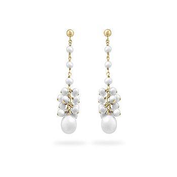 Yellow Gold Pearl Drops freeshipping - Higher Class Elegance