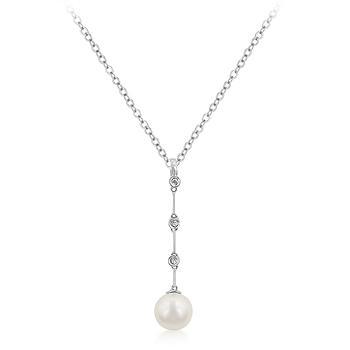 Pearl and Diamond Necklace in Set freeshipping - Higher Class Elegance