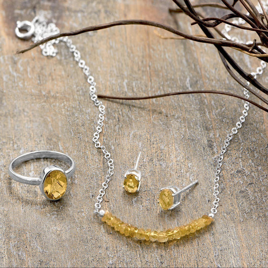 Oval Citrine Earrings freeshipping - Higher Class Elegance