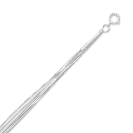 5 Strand Liquid Silver Necklace freeshipping - Higher Class Elegance