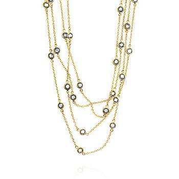 Layered Bezel Golden Necklace freeshipping - Higher Class Elegance